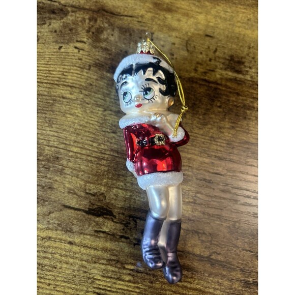 Betty Boop Christmas Ornament By Kurt S. Adler Hand Blown Glass 5" Vintage 2004 - Picture 3 of 9